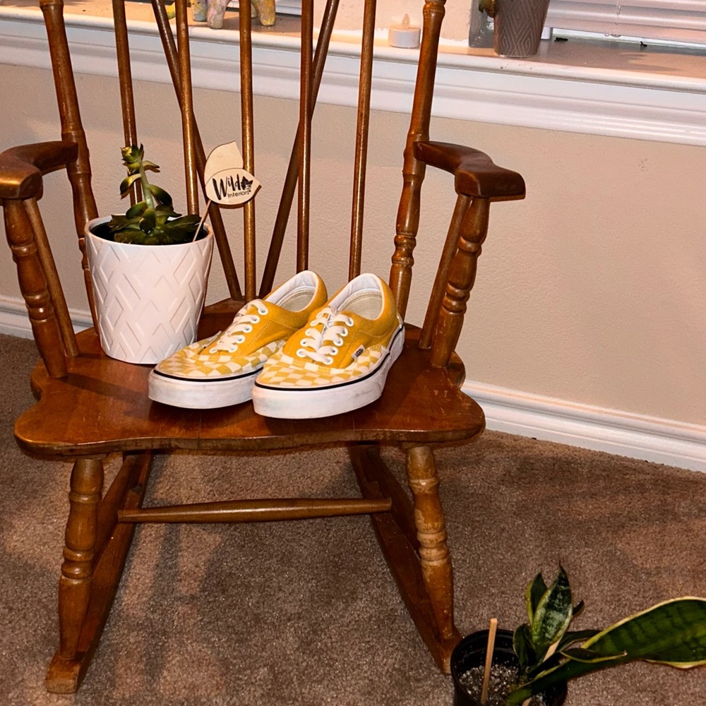 Yellow Checkerboard Vans